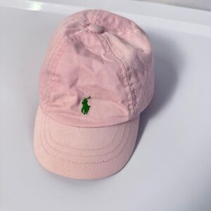 Ralph Lauren Baby Pink Baseball Cap 100 % Cotton Size 6-12mos. Casual Outdoor